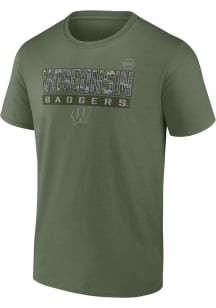 Wisconsin Badgers Olive OHT Gallery Short Sleeve T Shirt