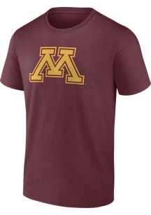 Minnesota Golden Gophers Maroon Primary Logo Design Short Sleeve T Shirt