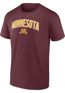 Minnesota Golden Gophers Maroon Arch Mascot Short Sleeve T Shirt