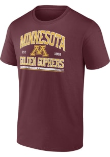 Minnesota Golden Gophers Maroon Modern Stack Short Sleeve T Shirt