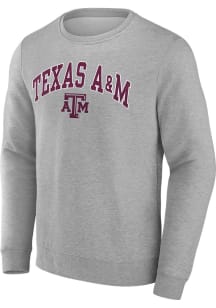 Texas A&M Aggies Mens Grey Arch Mascot Twll Long Sleeve Crew Sweatshirt