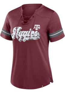 Texas A&M Aggies Womens Athena Design Fashion Football Jersey - Maroon