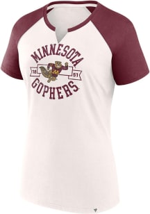 Minnesota Golden Gophers Womens White Winning Way Short Sleeve T-Shirt