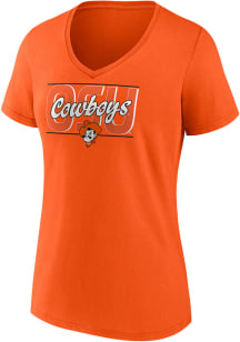 Oklahoma State Cowboys Womens Orange University Short Sleeve T-Shirt