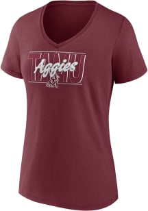 Texas A&M Aggies Womens Maroon University Short Sleeve T-Shirt