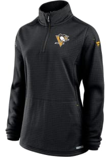 Pittsburgh Penguins Womens Black Rink Qtr Zip