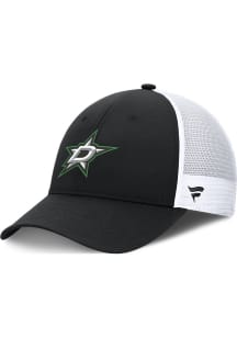 Dallas Stars 2024 Authentic Pro Rink Logo Trucker Adjustable Hat - Black