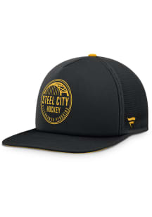 Pittsburgh Penguins Black 2024 Authentic Pro Rink Hometown Mens Snapback Hat