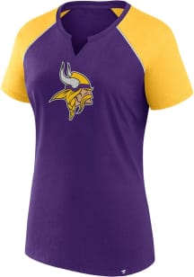 Minnesota Vikings Womens Purple Glittered Short Sleeve T-Shirt