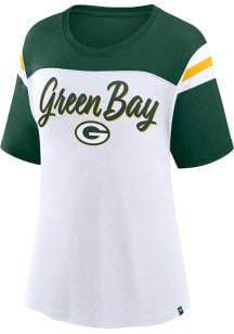 Green Bay Packers Womens Green Cheer Chant Short Sleeve T-Shirt