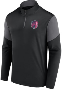 St Louis City SC Mens Black Fundamentals Long Sleeve Qtr Zip Pullover