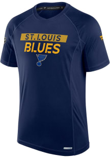 St Louis Blues Blue Authentic Pro Rink  Tech Short Sleeve T Shirt