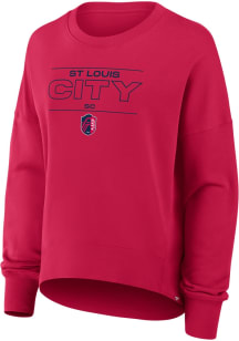 St Louis City SC Womens Red Future Crew Sweatshirt