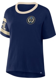 Philadelphia Union Womens Navy Blue Sport Short Sleeve T-Shirt