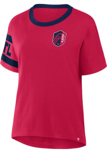St Louis City SC Womens Red Sport Short Sleeve T-Shirt