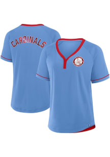 St Louis Cardinals Womens League Fashion Baseball Jersey - Light Blue
