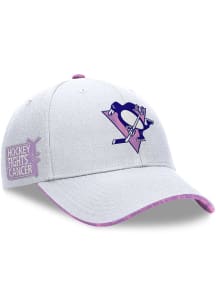 Pittsburgh Penguins 2024 Hockey Fights Cancer Structured Adjustable Hat - Purple