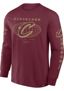 Cleveland Cavaliers Maroon Strong Composure Long Sleeve T Shirt