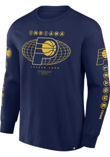 Indiana Pacers Navy Blue Strong Composure Long Sleeve T Shirt