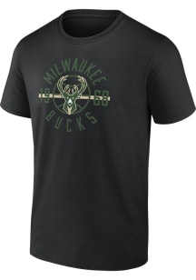 Milwaukee Bucks Black Trophy Collection Short Sleeve T Shirt