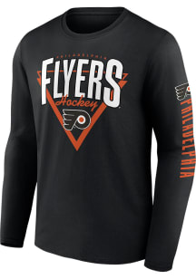 Philadelphia Flyers Black Headline Long Sleeve T Shirt