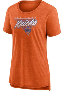New York Knicks Womens Orange Modern Short Sleeve T-Shirt
