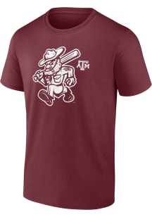 Texas A&M Aggies Maroon Ol Sarge Baseball Logo Short Sleeve T Shirt