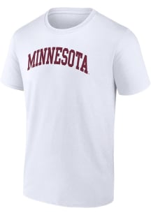 Minnesota Golden Gophers White Arch Name Short Sleeve T Shirt