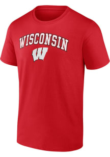 Wisconsin Badgers Red Arch Logo Short Sleeve T Shirt