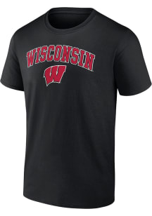 Wisconsin Badgers Black Arch Logo Short Sleeve T Shirt