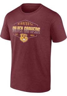 Minnesota Golden Gophers Maroon Name and Mascot Short Sleeve T Shirt