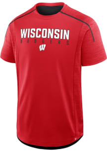 Wisconsin Badgers Red Defender Short Sleeve T Shirt