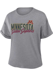 Minnesota Golden Gophers Womens Grey Potential Win Short Sleeve T-Shirt