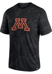Minnesota Golden Gophers Black Poly Fleece Short Sleeve T Shirt