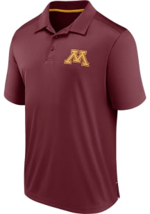 Minnesota Golden Gophers Mens Maroon Blocked Short Sleeve Polo