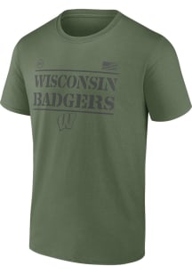 Wisconsin Badgers Olive OHT Short Sleeve T Shirt