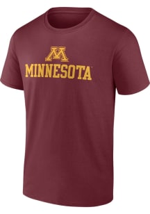 Minnesota Golden Gophers Maroon Team Lockup Short Sleeve T Shirt