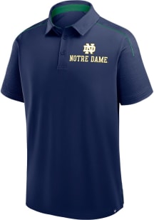 Notre Dame Fighting Irish Mens Navy Blue Defender Short Sleeve Polo