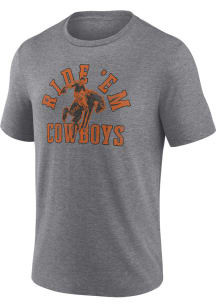 Oklahoma State Cowboys Grey Elite Impact Short Sleeve Fashion T Shirt