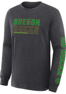Oregon Ducks Grey Legacy Long Sleeve T Shirt