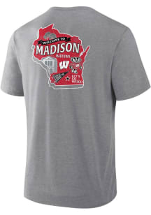 Wisconsin Badgers Grey Triblend Hometown Short Sleeve Fashion T Shirt