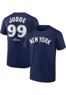 Aaron Judge New York Yankees Navy Blue 2024 World Series Participant Short Sleeve Player T Shirt