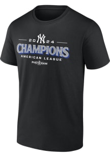 New York Yankees Black 2024 ALCS Champs Bloop Roster Short Sleeve T Shirt
