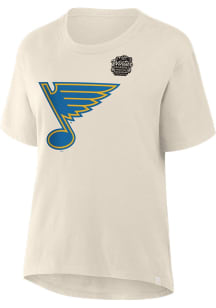 St Louis Blues Womens White 2025 Winter Classic Primary Short Sleeve T-Shirt