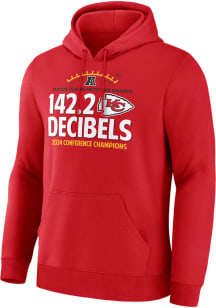 Kansas City Chiefs Mens Red 2024 Conference Champions Long Sleeve Hoodie