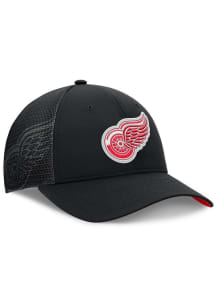 Detroit Red Wings 2025 Authentic Pro Home Ice Trucker Adjustable Hat - Grey