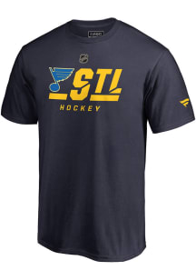 St Louis Blues Navy Blue Pro Tricode Short Sleeve T Shirt