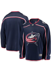 Columbus Blue Jackets Mens Navy Blue Breakaway Hockey Jersey