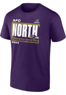 Baltimore Ravens Purple 2024 Division Champs Short Sleeve T Shirt