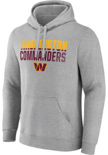 Washington Commanders Mens Grey Wordmark Long Sleeve Hoodie